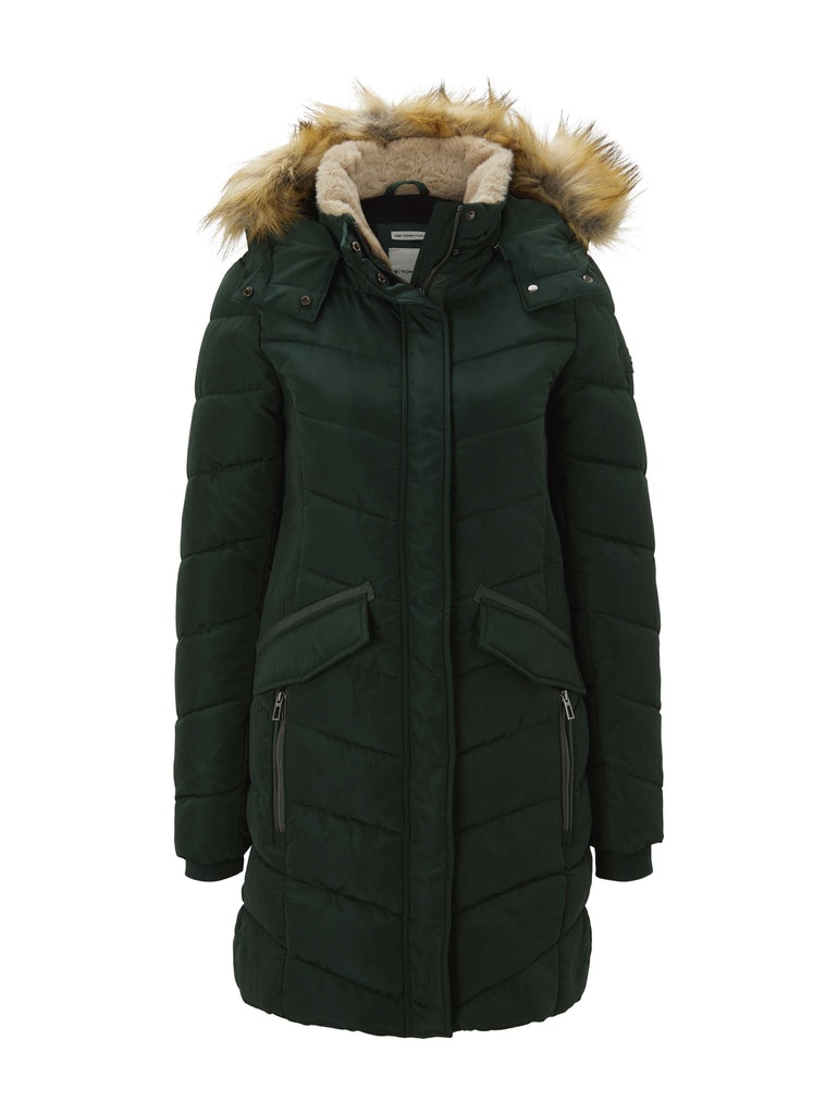 TOM TAILOR - signature puffer coat, dark pine green - Modehaus Fahr  Onlineshop