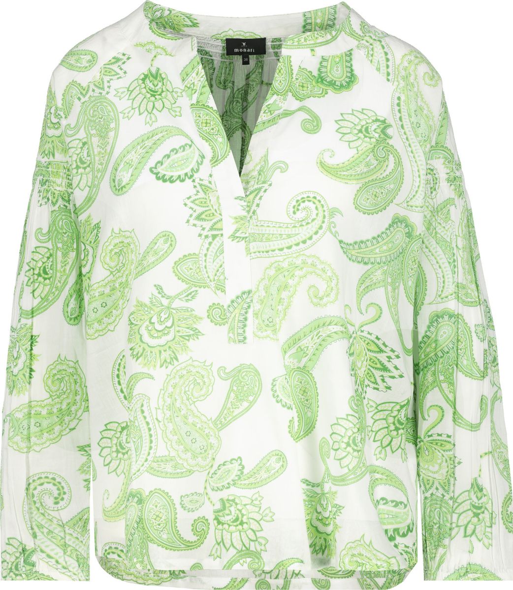 MONARI - Bluse, Modehaus gemustert Onlineshop - Fahr green pastell