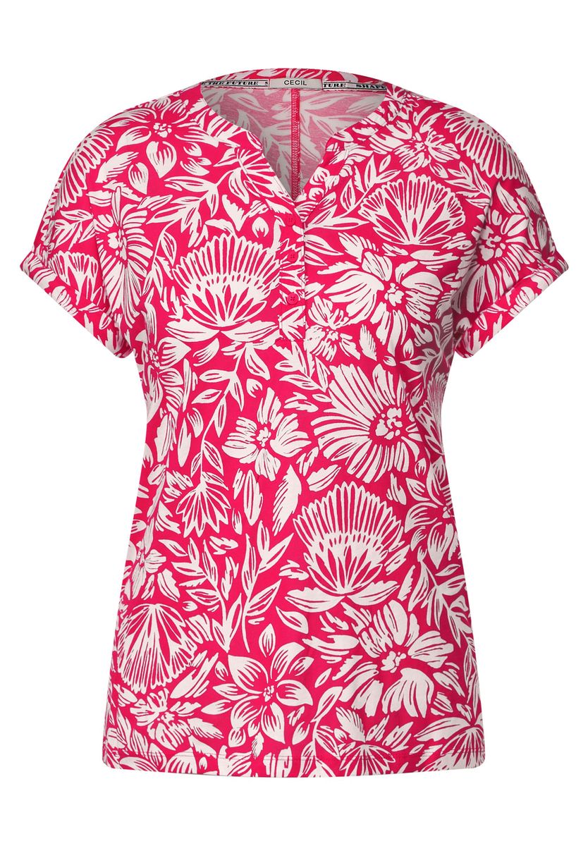 CECIL - T-Shirt mit Blumenmuster - Modehaus Fahr Onlineshop